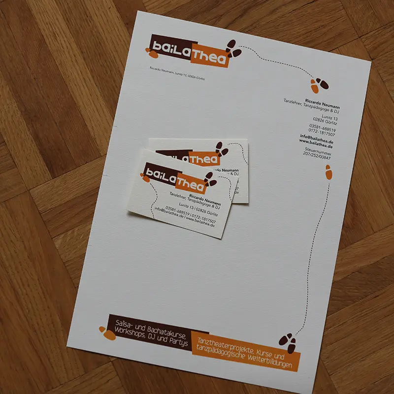 Corporate Design für einen Tänzer