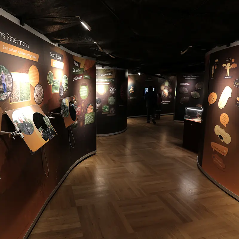 Ausstellungsgestaltung Bodenausstellung Hintergrund