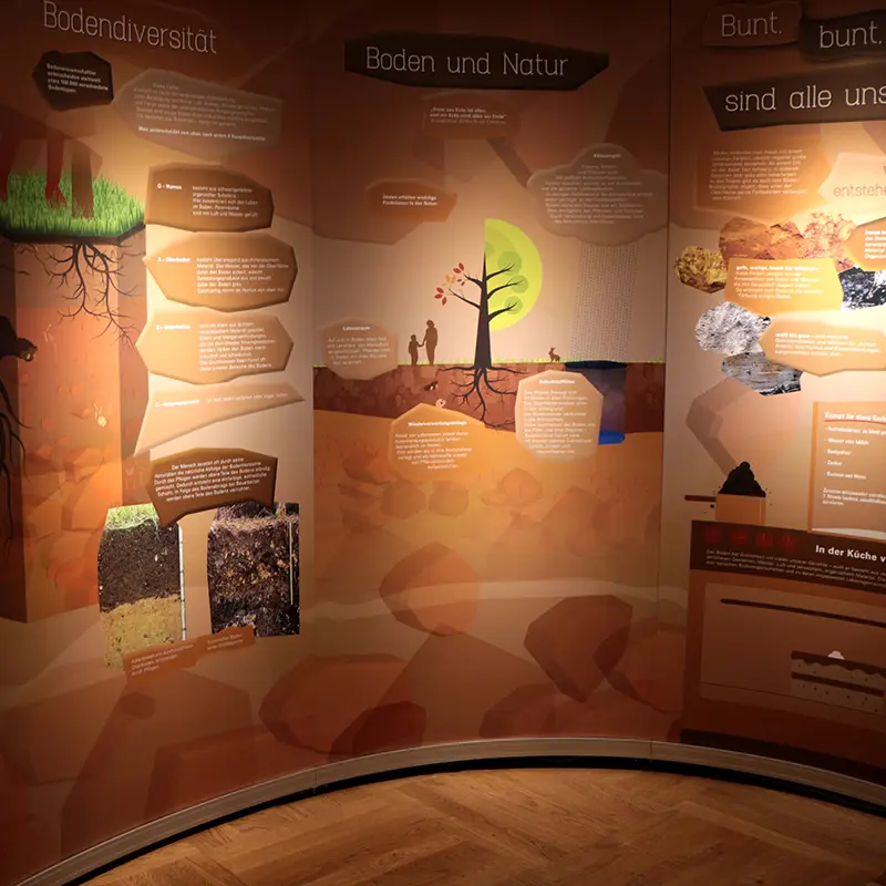 Ausstellungsgestaltung Bodenausstellung Senckenberg